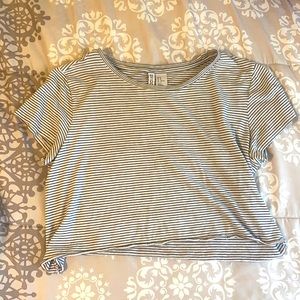 medium black & white striped crop top, SUPER soft